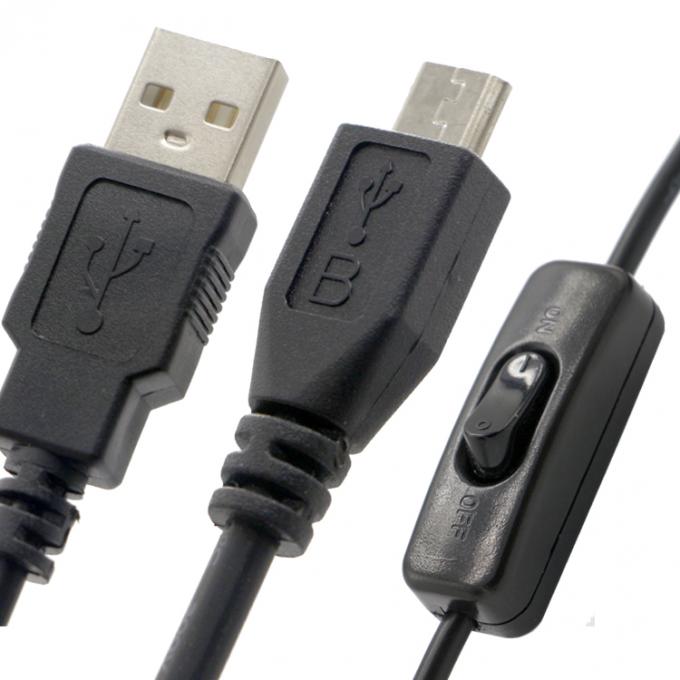 Controller de alta calidad 1M ON OFF Micro B a USB A Cable de extensión con interruptor para lámpara LED 2