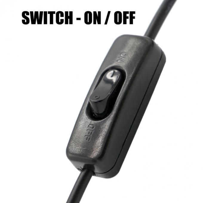 Controller de alta calidad 1M ON OFF Micro B a USB A Cable de extensión con interruptor para lámpara LED 3