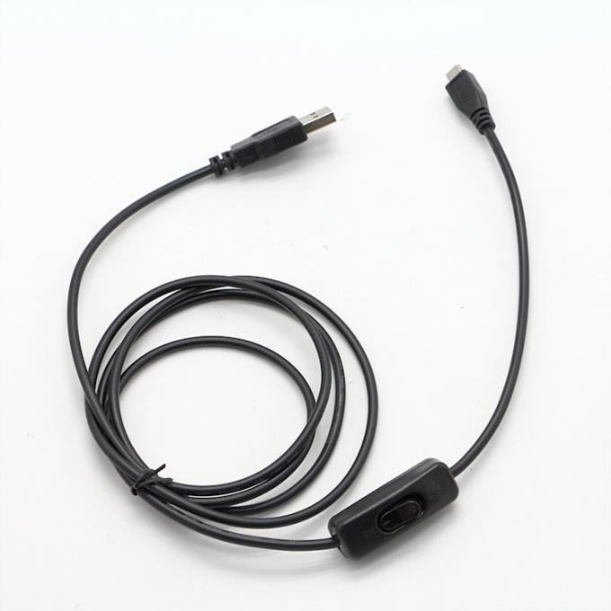 Controller de alta calidad 1M ON OFF Micro B a USB A Cable de extensión con interruptor para lámpara LED 6