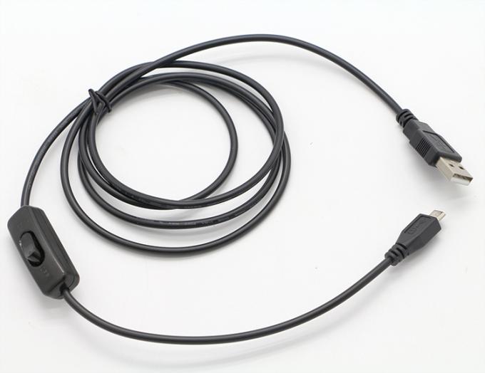 Controller de alta calidad 1M ON OFF Micro B a USB A Cable de extensión con interruptor para lámpara LED 5