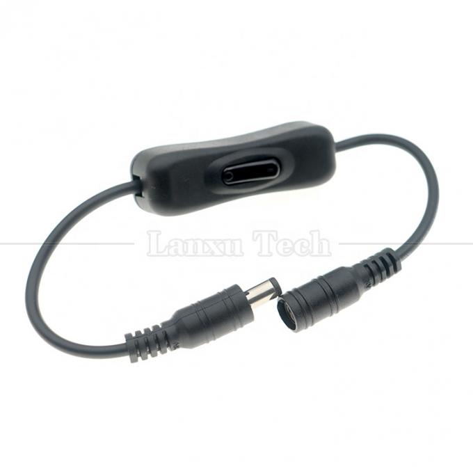 12V 24V Hombre a Mujer 5.5x2.1mm Jack DC encendido y apagado 304 Cable de interruptor para lámpara de banda LED 0