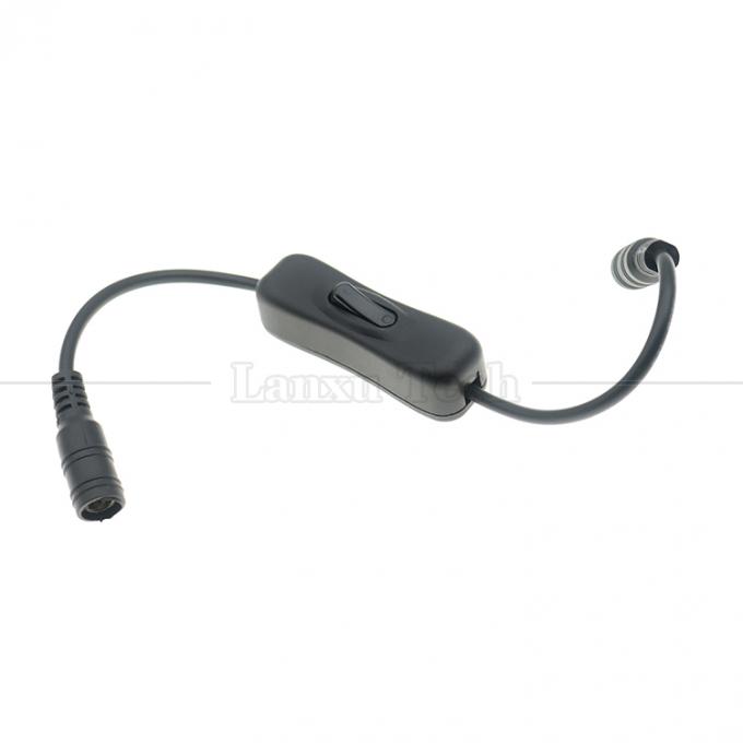 12V 24V Hombre a Mujer 5.5x2.1mm Jack DC encendido y apagado 304 Cable de interruptor para lámpara de banda LED 6