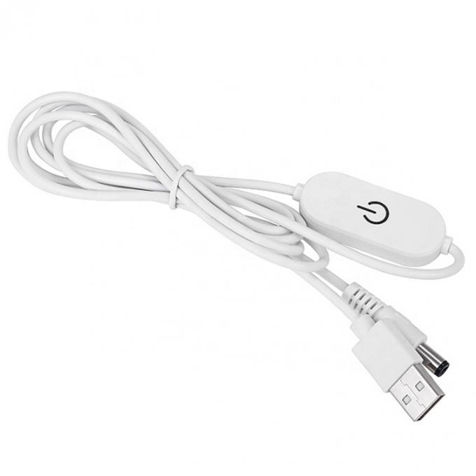 5V 2A USB TO dc 5.5*2.1mm con interruptor ajustable cable remoto de luz LED para la luz de la lámpara 0
