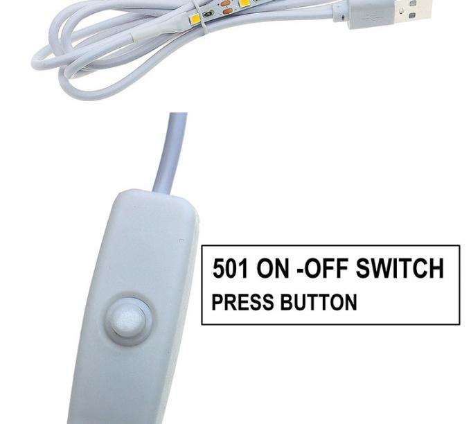 Controlador USB de alta calidad Dispersor de energía encendido y apagado Cable de interruptor con lámpara de luz LED 1