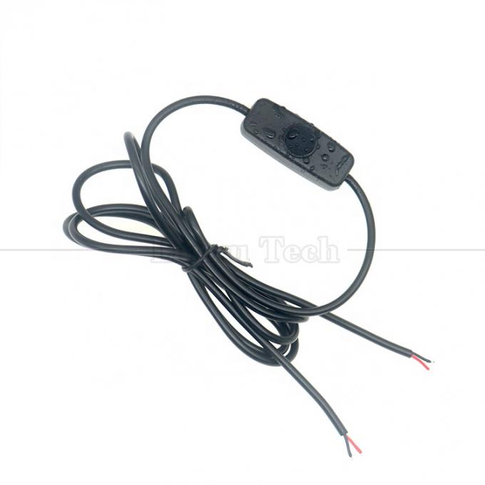 Fabrica a medida cubierta de silicio impermeable pulsar botón 2 pin de corriente continua energía encendida apagada Cable de interruptor para la lámpara de la motocicleta 2