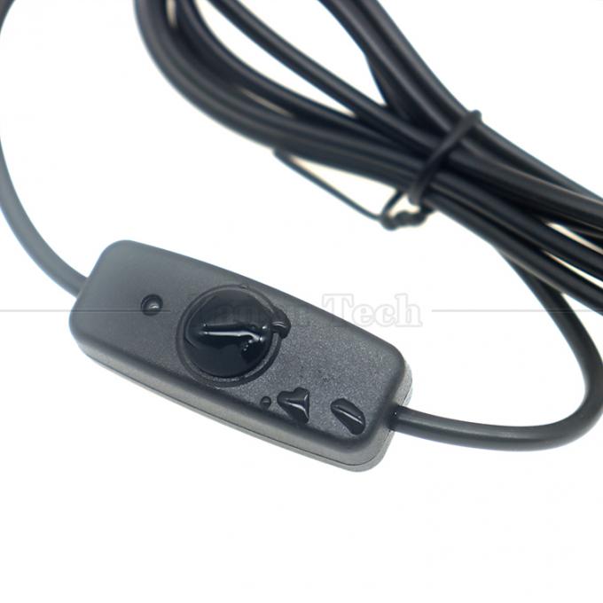 Fabrica a medida cubierta de silicio impermeable pulsar botón 2 pin de corriente continua energía encendida apagada Cable de interruptor para la lámpara de la motocicleta 1