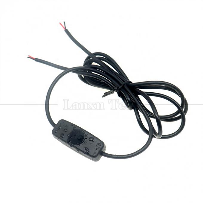 Fabrica a medida cubierta de silicio impermeable pulsar botón 2 pin de corriente continua energía encendida apagada Cable de interruptor para la lámpara de la motocicleta 3