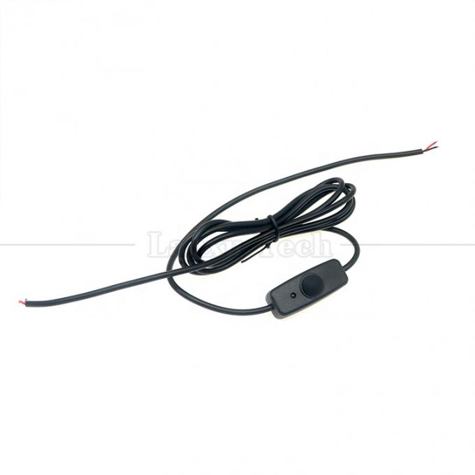 Fabrica a medida cubierta de silicio impermeable pulsar botón 2 pin de corriente continua energía encendida apagada Cable de interruptor para la lámpara de la motocicleta 4