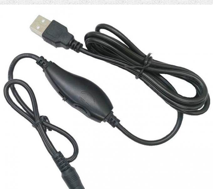 5V USB a CC 5.5x2.1mm 12V Control de brillo de salida Dispersor ajustable encendido y apagado Cable de interruptor para ventilador de lámpara de luz LED 1