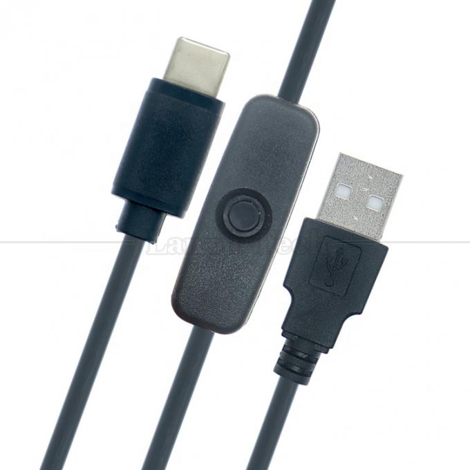 5V USB de tipo A a tipo C USB conmutador de energía ON OFF Cable para la tira de LED Raspberry Pi 1