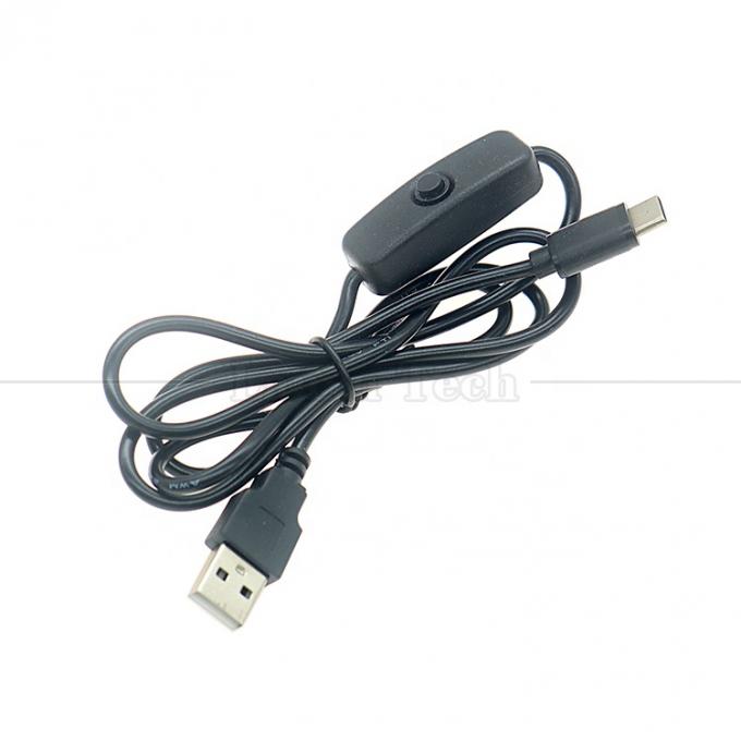5V USB de tipo A a tipo C USB conmutador de energía ON OFF Cable para la tira de LED Raspberry Pi 4