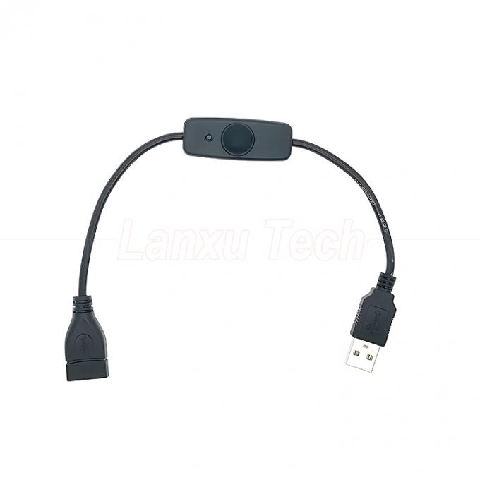 USB Tipo C Hombre a Mujer en apagado Cable de extensión de interruptor de tapa de silicio para el ventilador de lámpara Raspberry Pi 4