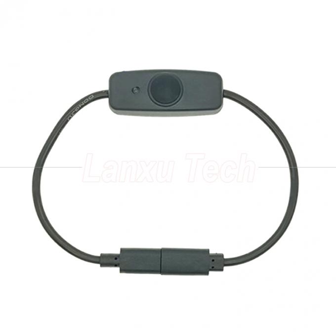 USB Tipo C Hombre a Mujer en apagado Cable de extensión de interruptor de tapa de silicio para el ventilador de lámpara Raspberry Pi 1