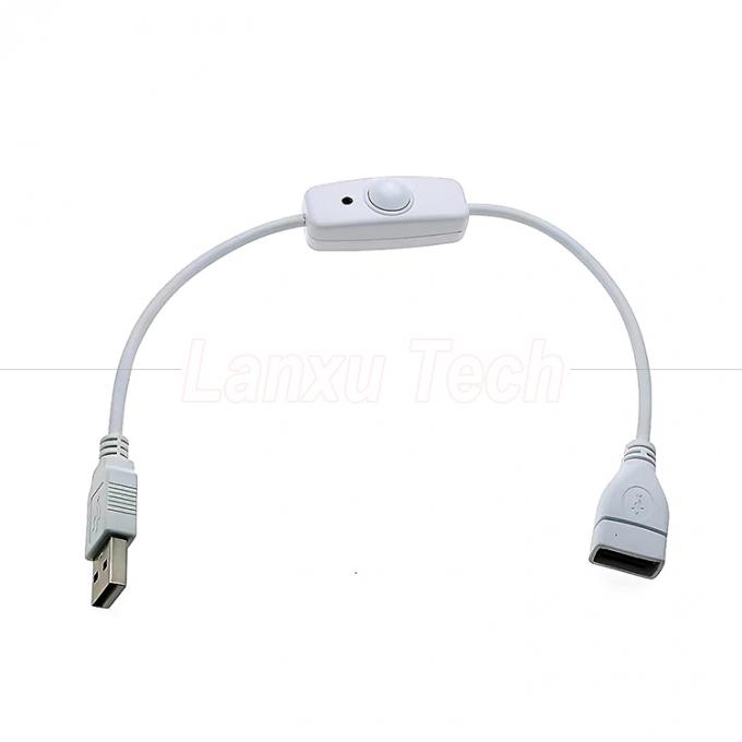 USB Tipo C Hombre a Mujer en apagado Cable de extensión de interruptor de tapa de silicio para el ventilador de lámpara Raspberry Pi 5