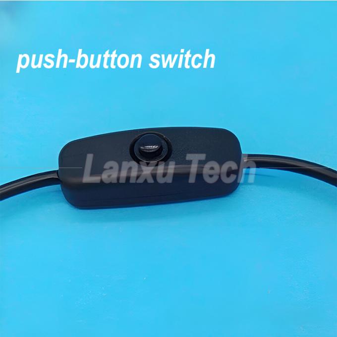USB Micro B Extensión masculina a femenina encendido apagado Push Button 501 Cable de interruptor 3