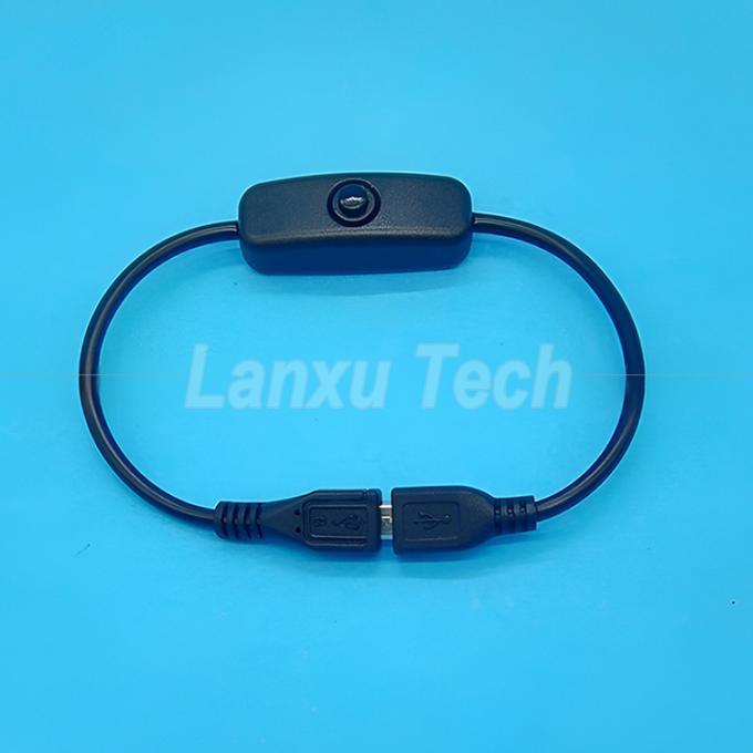 USB Micro B Extensión masculina a femenina encendido apagado Push Button 501 Cable de interruptor 6