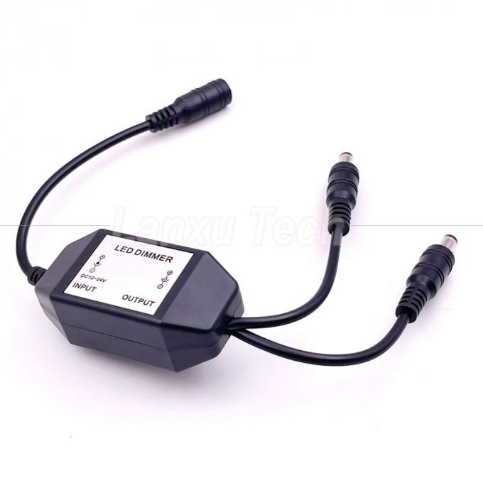 12v 1 Femenino para dividir 2 Hombre de corriente continua de energía encendida y apagada Rotation Switch Controller LED Dimmer para lámpara 3