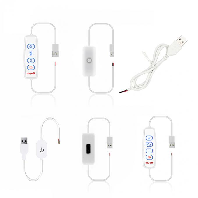 Interruptor USB encendido y apagado Cable Dimmer para LED Strip 0