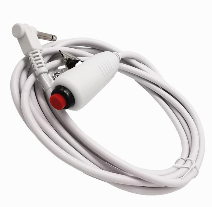 Custom 6.35 Single Button Switch Line Emergency Call Button Cable de llamada de enfermería con clip para la estación de enfermería Sistema de llamada de enfermería 0