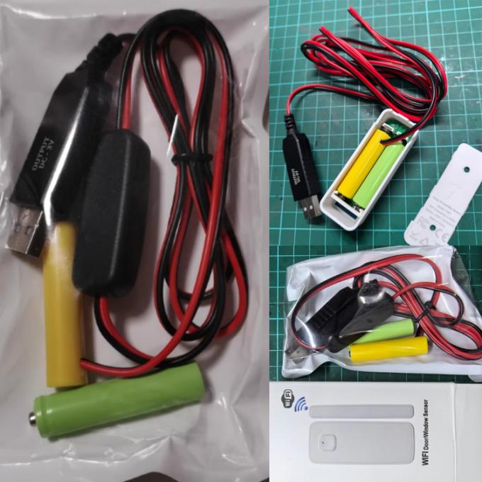 1.5v 3v 4.5v 6v LR6 AA LR03 AAA Eliminador de batería Reemplazar USB Switch ON OFF Cable de cargador de energía para juguetes electrónicos de luz LED 6