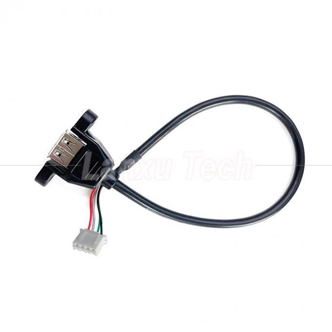 Cable de montaje de panel USB 2.0 tipo A a JST XH PH VH de 4 pines 1