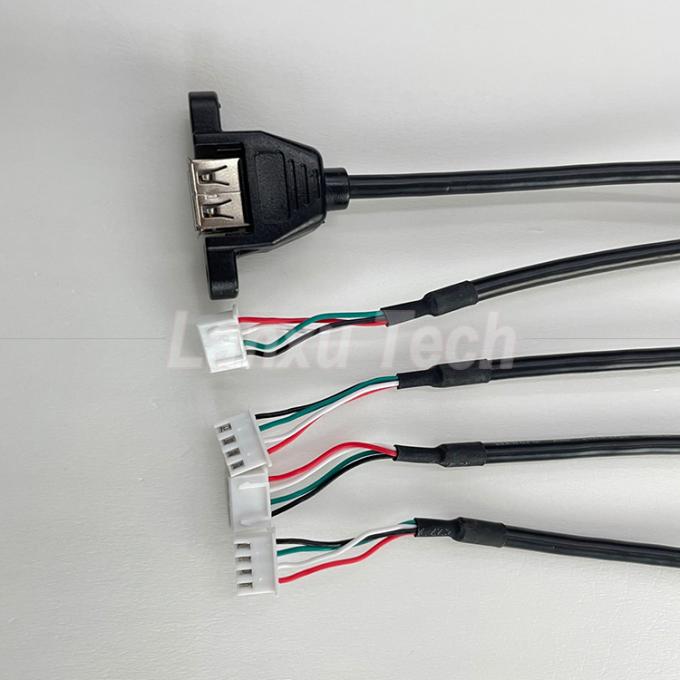 Cable de montaje de panel USB 2.0 tipo A a JST XH PH VH de 4 pines 4