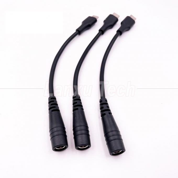 Cable de extensión del cargador de 5.5x2.1 mm de 5V USB Tipo C a CC para ventilador de lámpara de escritorio LED 2