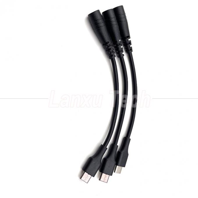 Cable de extensión del cargador de 5.5x2.1 mm de 5V USB Tipo C a CC para ventilador de lámpara de escritorio LED 4