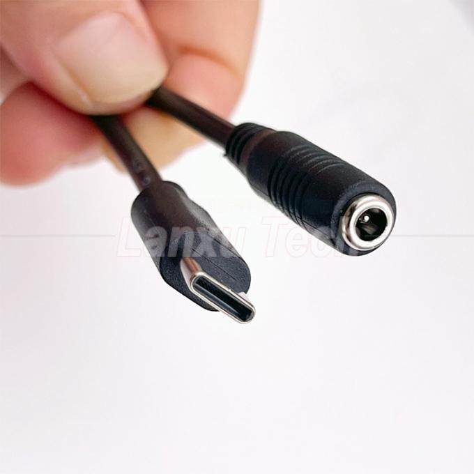 5V Tipo C a CC 3.5x1.35mm 5.5x2.1mm Cable de extensión de carga de energía para ventilador de lámpara de escritorio LED 2