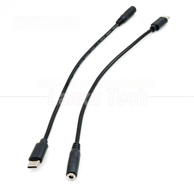 5V Tipo C a CC 3.5x1.35mm 5.5x2.1mm Cable de extensión de carga de energía para ventilador de lámpara de escritorio LED 5