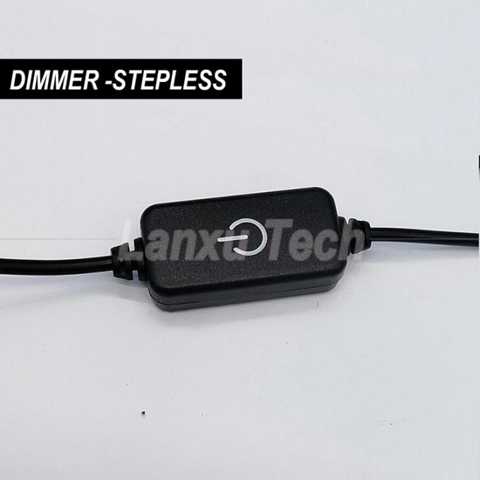 USB a DC Jack Dimmer sin pasos para la tira de luz LED 4