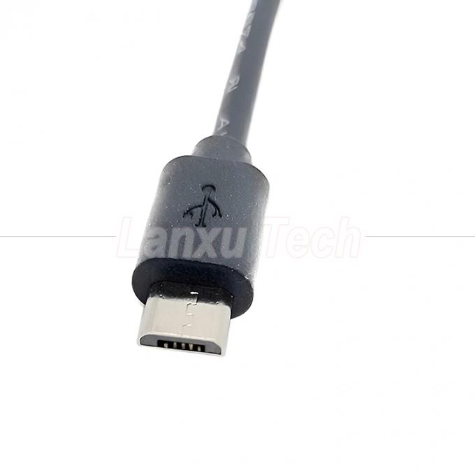 Micro USB Hombre a CC 3.5x1.35mm Hombre Jack cable de extensión de energía para ventiladores LED tiras 3