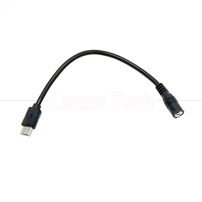 Micro USB Hombre a CC 3.5x1.35mm Hombre Jack cable de extensión de energía para ventiladores LED tiras 5