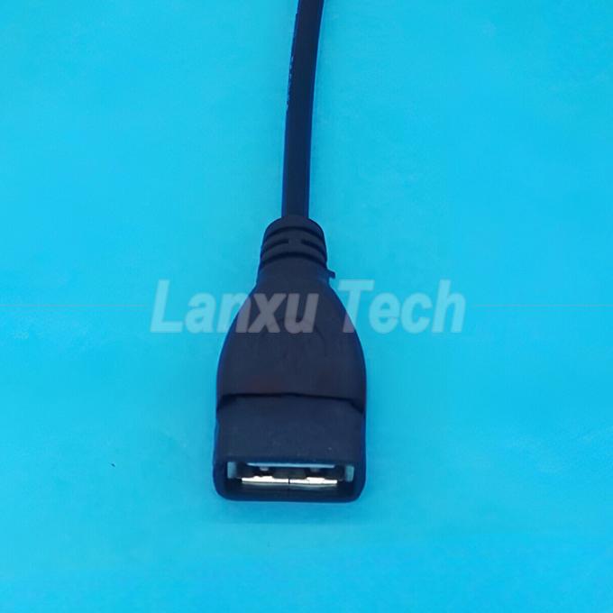 USB 2.0 Un macho a 2 USB doble Jack Y splitter Hub Hábulo de adaptación de cable de extensión de cable de alimentación 4