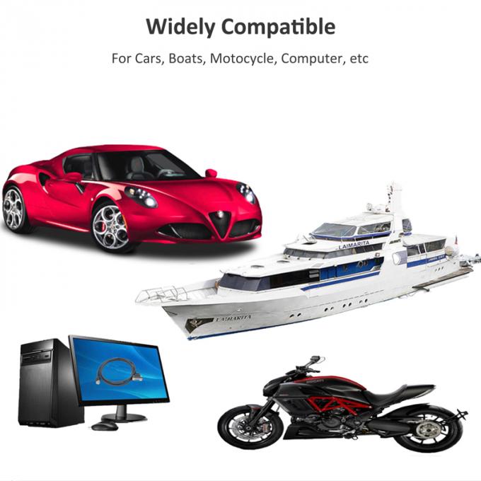 Cable de extensión impermeable de USB 3.0 2.0 para hombre a mujer con panel de montaje para automóviles, camiones, barcos y motocicletas 3