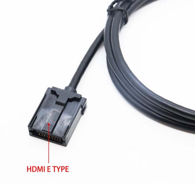 HD-MI Hombre a HD-MI E TIPO Hombre Cable de extensión a prueba de agua con panel de montaje para automóviles, camiones, barcos y motocicletas 0