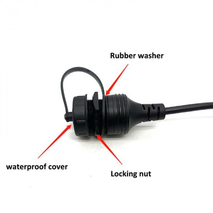 USB B 2.0/3.0 Cables de extensión impermeables de macho a hembra con panel de montaje de descarga para impresora de automóviles, camiones, barcos y computadoras de motocicletas 0