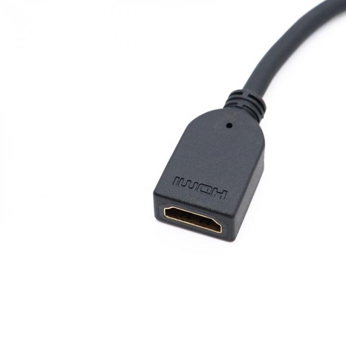 Mini HD-MI Hombre a HD-MI Mujer Convertidor Cable de extensión a prueba de agua para automóviles Camiones Barcas Computadoras de motocicletas 3
