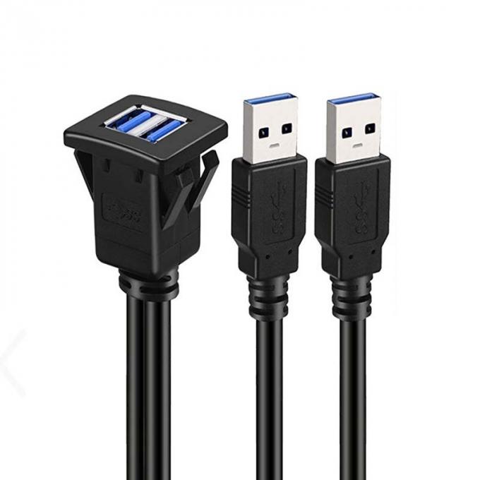 Cable de extensión impermeable de USB 3.0 2.0 para hombre a mujer con panel de montaje para automóviles, camiones, barcos y motocicletas 0