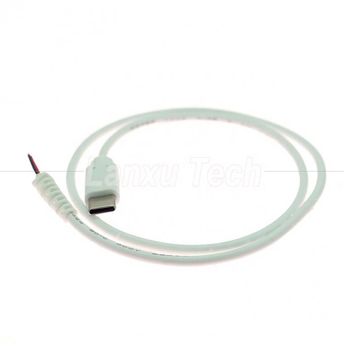 Personalización USB Tipo C Hombre Hembra a alambre desnudo Pigtail Cable de carga de extremo con alivio de tensión 0