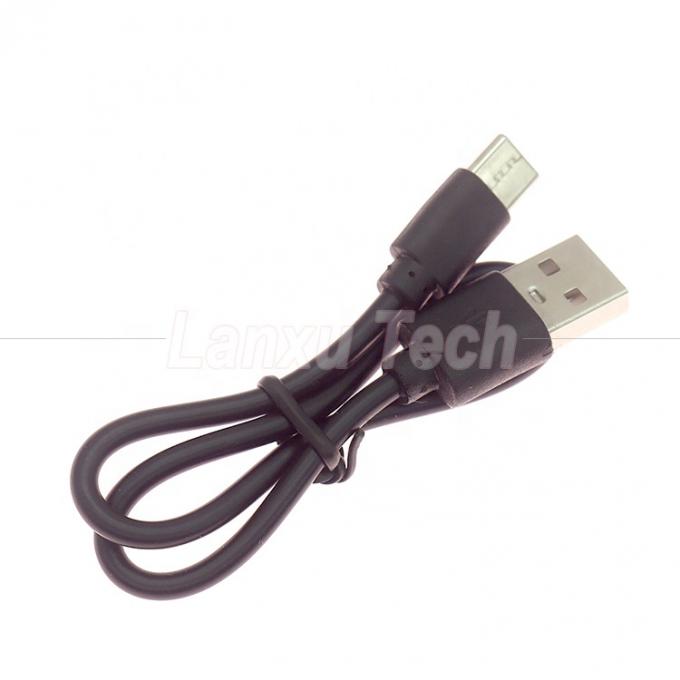 Carga rápida corta Solo 1A 2A USB a tipo C Cable de cargador para el ventilador del banco de energía 0