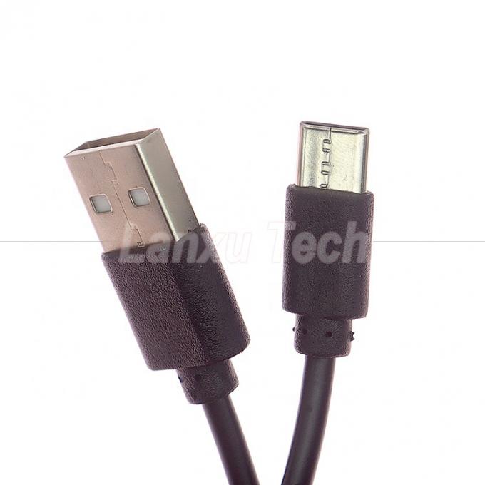 Carga rápida corta Solo 1A 2A USB a tipo C Cable de cargador para el ventilador del banco de energía 2