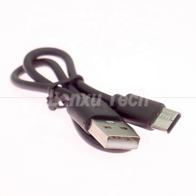 Carga rápida corta Solo 1A 2A USB a tipo C Cable de cargador para el ventilador del banco de energía 1