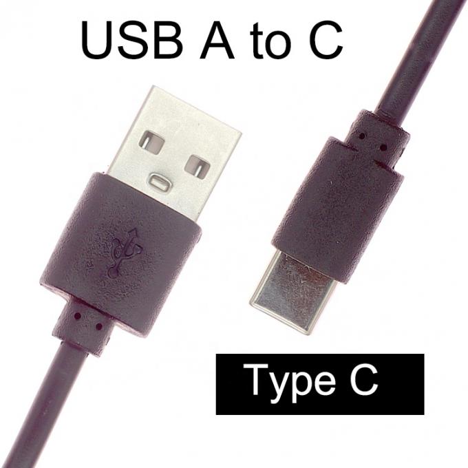 Carga rápida corta Solo 1A 2A USB a tipo C Cable de cargador para el ventilador del banco de energía 3