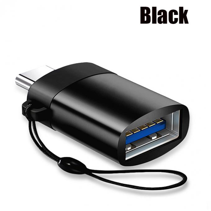 Adaptador portátil Mini Lanyard Shell Metal OTG Tipo C 3.1 Hombre a USB 3.0 Mujer 5