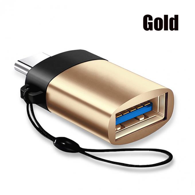 Adaptador portátil Mini Lanyard Shell Metal OTG Tipo C 3.1 Hombre a USB 3.0 Mujer 6