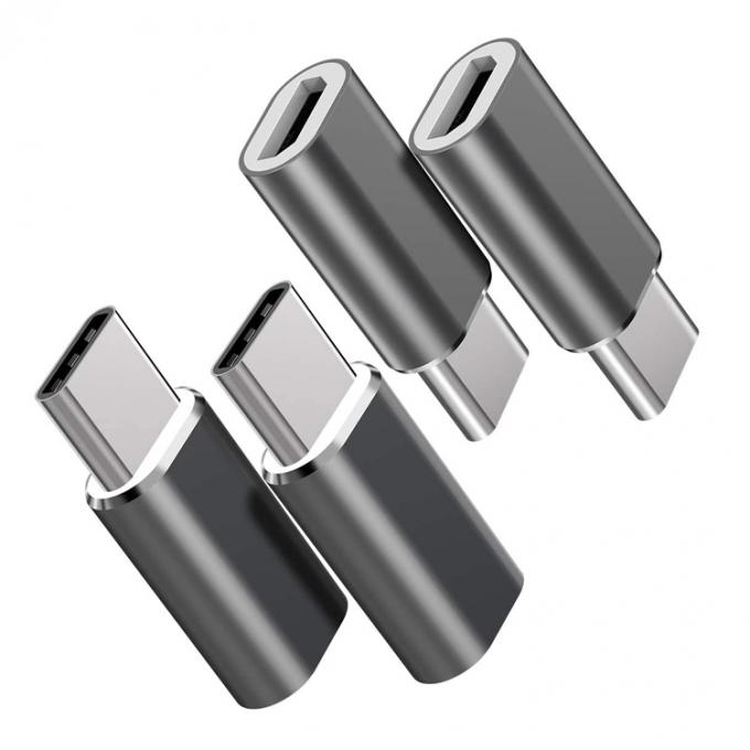 Adaptador de convertidor OTG de conexión y reproducción de metal Shell Micro USB Femenino a Tipo C Hombre 0