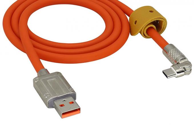 180 grados de rotación de carga rápida 120w 6A Silicona Micro USB Tipo C Cable para teléfono móvil Android 5
