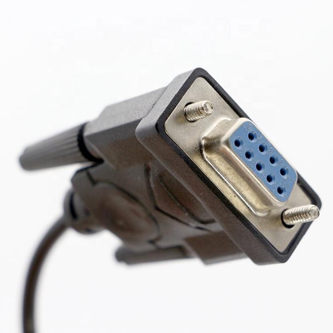 CUSTOM 90 grados ángulo derecho Mini B USB a la mujer DB9 RS232 Cable serie 2