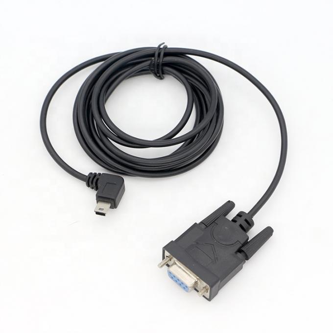 CUSTOM 90 grados ángulo derecho Mini B USB a la mujer DB9 RS232 Cable serie 5